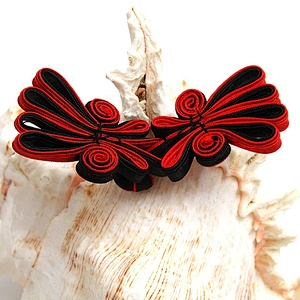 Chinese knot button frog closure Tang dynasty formal wear hand-made dish buckle flower buckle quality Button design Bead button