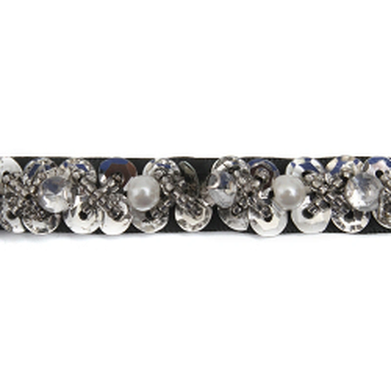 kavatar  wholesale new Handmade Bead lace Embroidered Tulle Trim wedding with Accessories Beads Crystals & Rhinestones