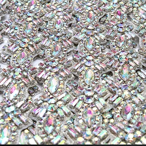 Christmas Cherry Flower Decorative Sew on Rhinestone Beaded Patches Wholesale patches for clothing