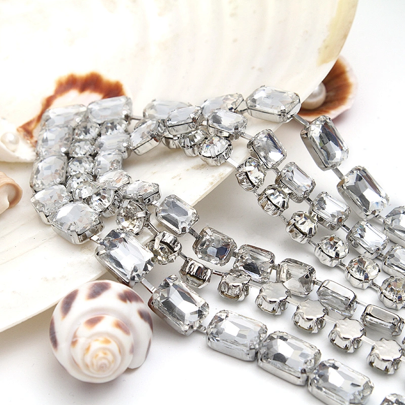 Wholesale Women Evening Party Dress Rhinestone Chain Trim crystal chain trim apparel Accessories