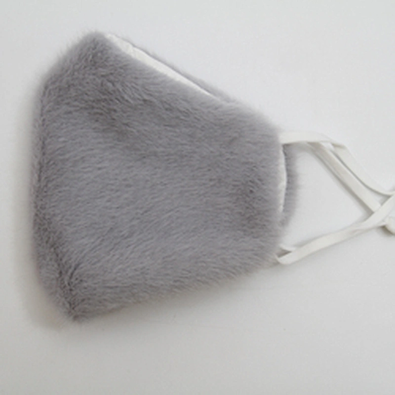 Wholesale winter furry masks warm and dust - proof temperament fashion masks