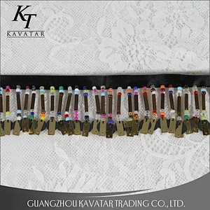 Wholesale gold sequin fringe trim ribbon indian style garment accessories