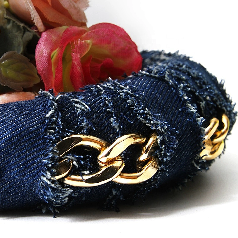 Ball wide edge cloth art high-grade light luxury lightweight design fashion style hair band headbands jean headband