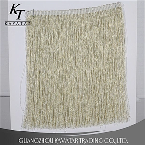 Wholesale fancy long fringes trim for dance dress