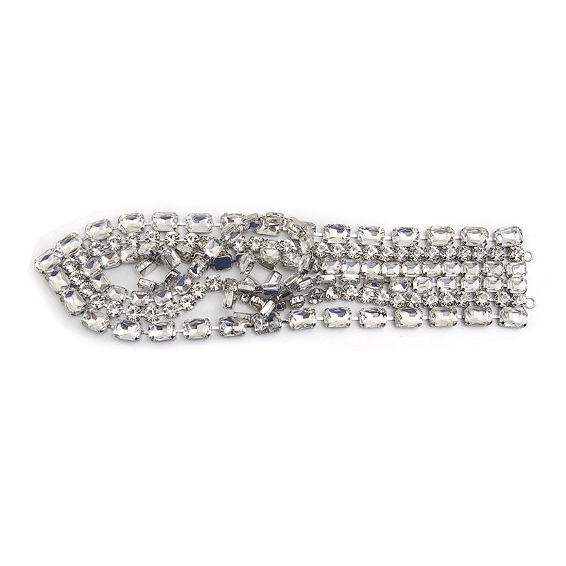 Wholesale Women Evening Party Dress Rhinestone Chain Trim crystal chain trim apparel Accessories