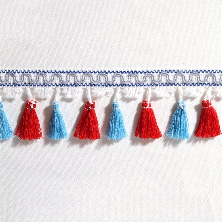 Tassel lace trimming colorful design for garment