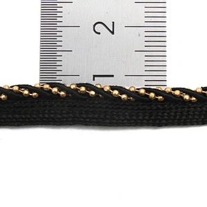 Wholesale Chain lace trim beaded 0.8 cm Sew-On lace trim Ribbons Lace trimmings for clothes  Accessories Polyester  Cotton