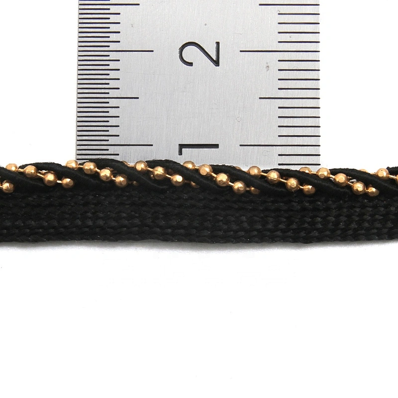 Wholesale Chain lace trim beaded 0.8 cm Sew-On lace trim Ribbons Lace trimmings for clothes  Accessories Polyester  Cotton