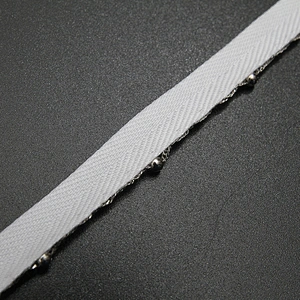 Wholesale Chain lace trim beaded 1.1 cm Sew-On lace trim Woven herringbone tape lace trimmings for clothes