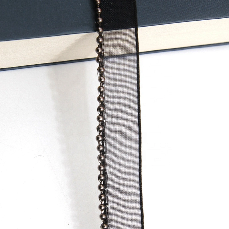 Wholesale Chain lace trim Beaded 1.3 cm Sew-On lace trim Polyester net mesh Lace trimmings for clothes  Accessories