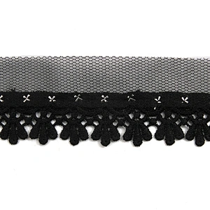Wholesale 3.4cm Size Studs trim ribbon diy handmade costume dress sewing bead lace trim Design Rivets Trims