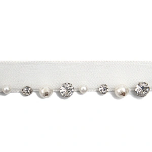 kavatar  wholesale new Handmade Bead lace Embroidered Tulle Trim wedding with Accessories Beads Crystals & Rhinestones