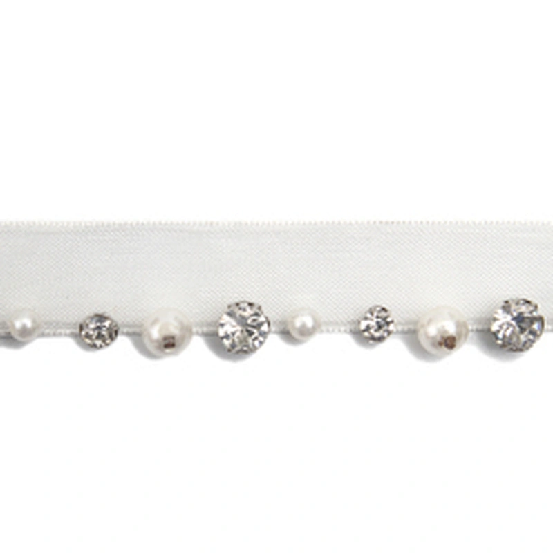 kavatar  wholesale new Handmade Bead lace Embroidered Tulle Trim wedding with Accessories Beads Crystals & Rhinestones