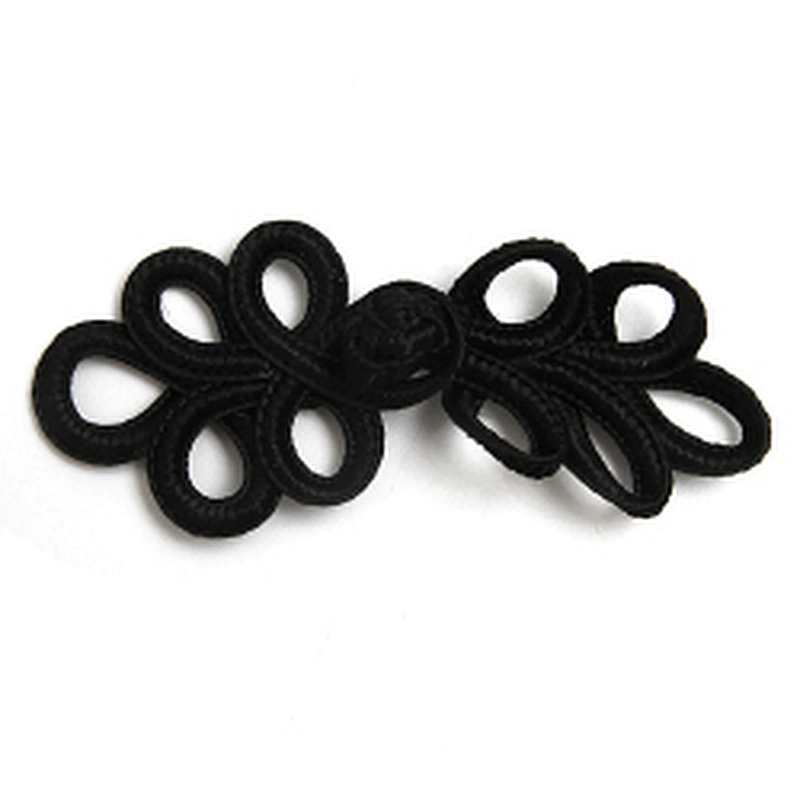 Chinese knot button frog closure style Handmade clasp High-end belt dress decorative buckle gold  nine hole lute plate buckle