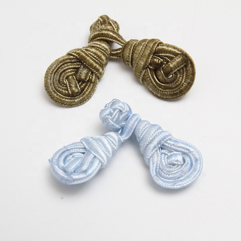 Chinese knot button frog closure clasp High-end belt dress decorative buckle gold  nine hole lute plate buckle Stud Accessories