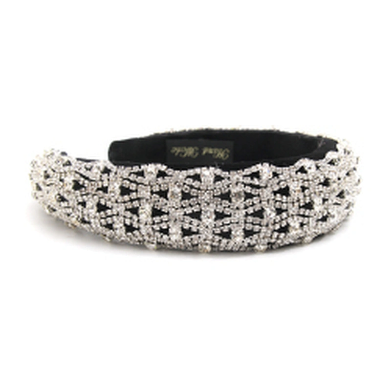wholesale Hair Decoration Velour Crystal And Rhinestone Cup chain Decorated hair accessories Hairbands WOMEN HEADBAND