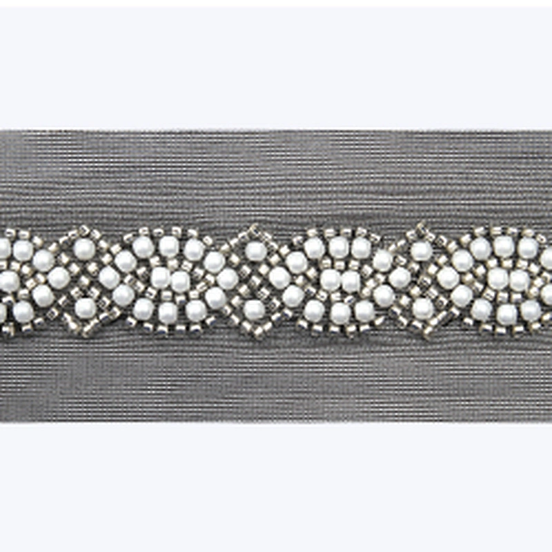Wholesale Embroidery beaded lace trim 5 cm Mesh fabric lace trims beautiful Accessories for dress 3D wedding Designer
