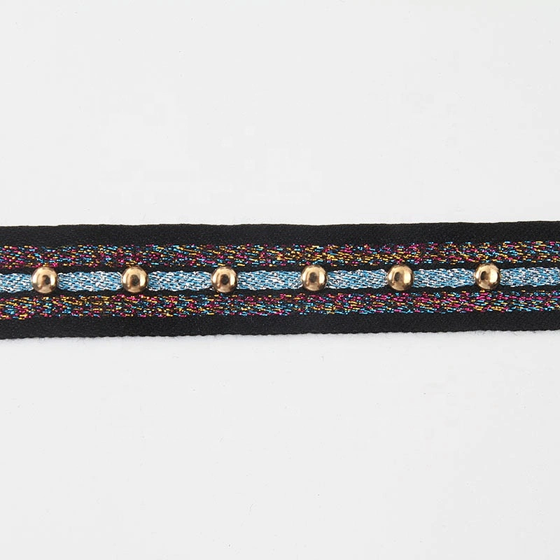 Copper Studs beaded ribbon trim fabric diy handmade costume dress sewing Design Rivets Trims