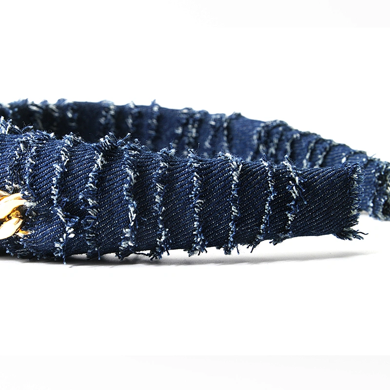Ball wide edge cloth art high-grade light luxury lightweight design fashion style hair band headbands jean headband