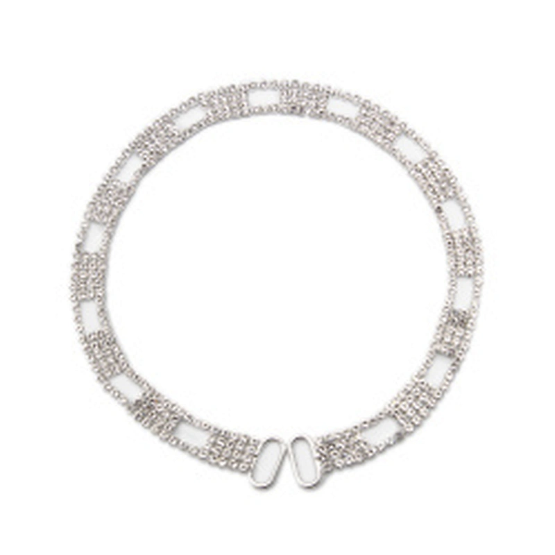 Wholesale Women Evening Party Dress Camisole  Plated tassel fringe alloy Rhinestone Chain Trim Bra Crystal Shoulder Strap