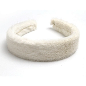 Factory sells colorful hair plush tie elastic creative fluffy fashion hair hoop woman hairband girls headbands fur headband
