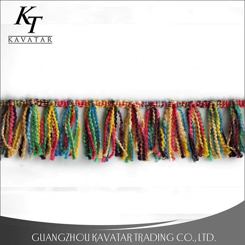 Wholesale Customized Hight Quality Colors Cotton Tassels Curtain Fringe