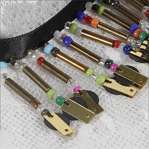 Wholesale gold sequin fringe trim ribbon indian style garment accessories