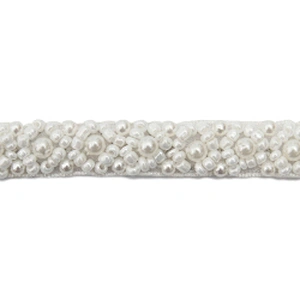 kavatar  wholesale new Handmade Bead lace Embroidered Tulle Trim wedding with Accessories Beads Crystals & Rhinestones