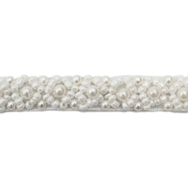 kavatar  wholesale new Handmade Bead lace Embroidered Tulle Trim wedding with Accessories Beads Crystals & Rhinestones