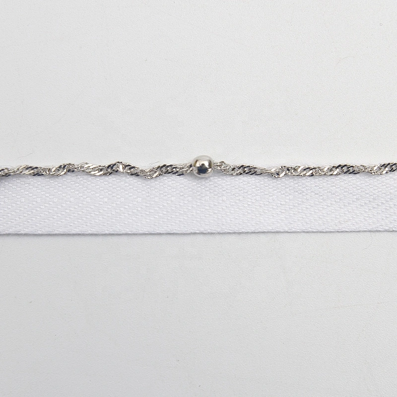 Wholesale Chain lace trim beaded 1.1 cm Sew-On lace trim Woven herringbone tape lace trimmings for clothes
