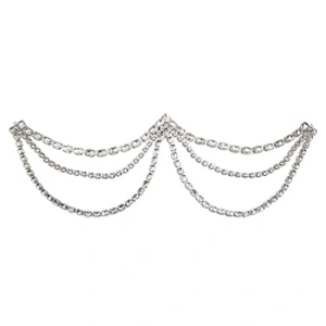 Wholesale Women Evening Party Dress Rhinestone Chain Trim crystal chain trim apparel Accessories