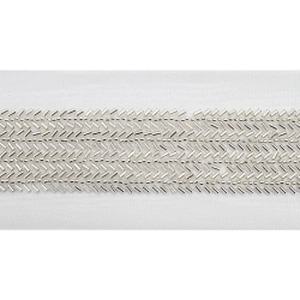 Wholesale Embroidery beaded lace trim 7.8 cm Mesh fabric lace trims beautiful Accessories for dress 3D wedding Designer
