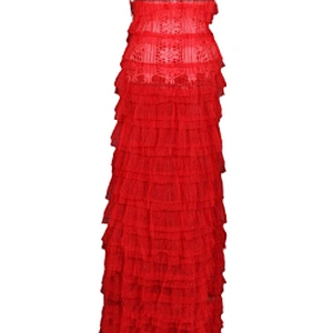 New Arrival Red Layered Ruffled Lace Trimming