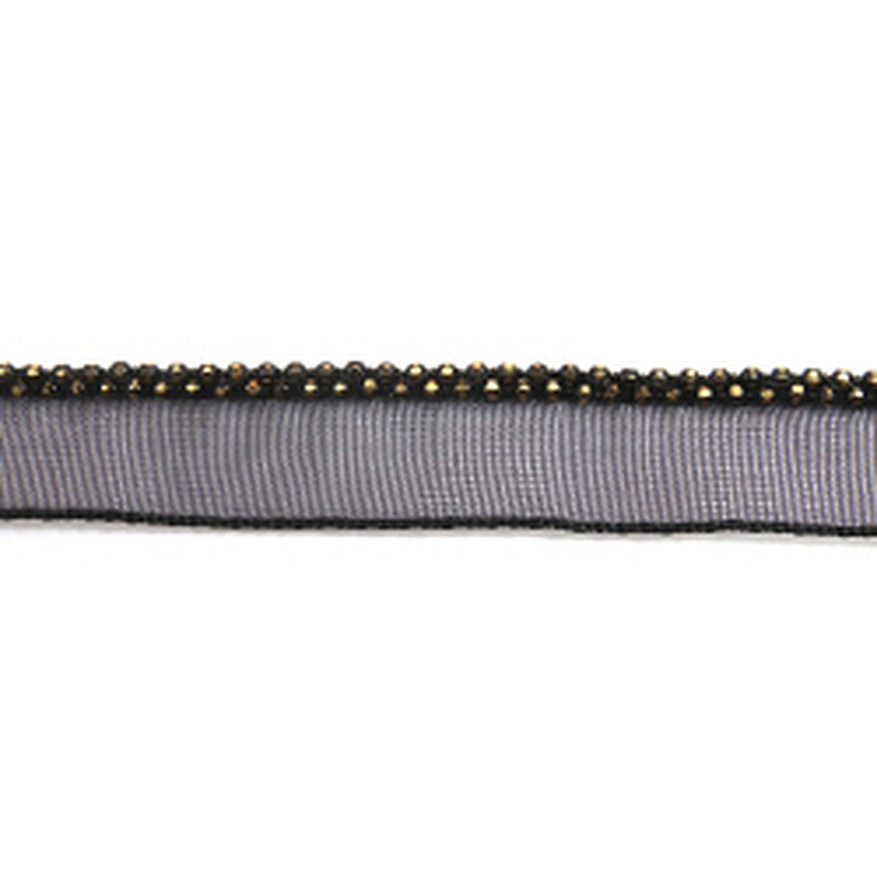 Wholesale Chain lace trim beaded 1 cm Sew-On lace trim Polyester net mesh Lace trimmings for clothes  Accessories