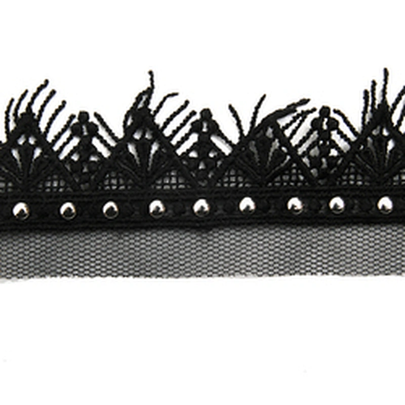 Wholesale 4.5cm Size Studs trim ribbon diy handmade costume dress sewing bead lace trim Design Rivets Trims