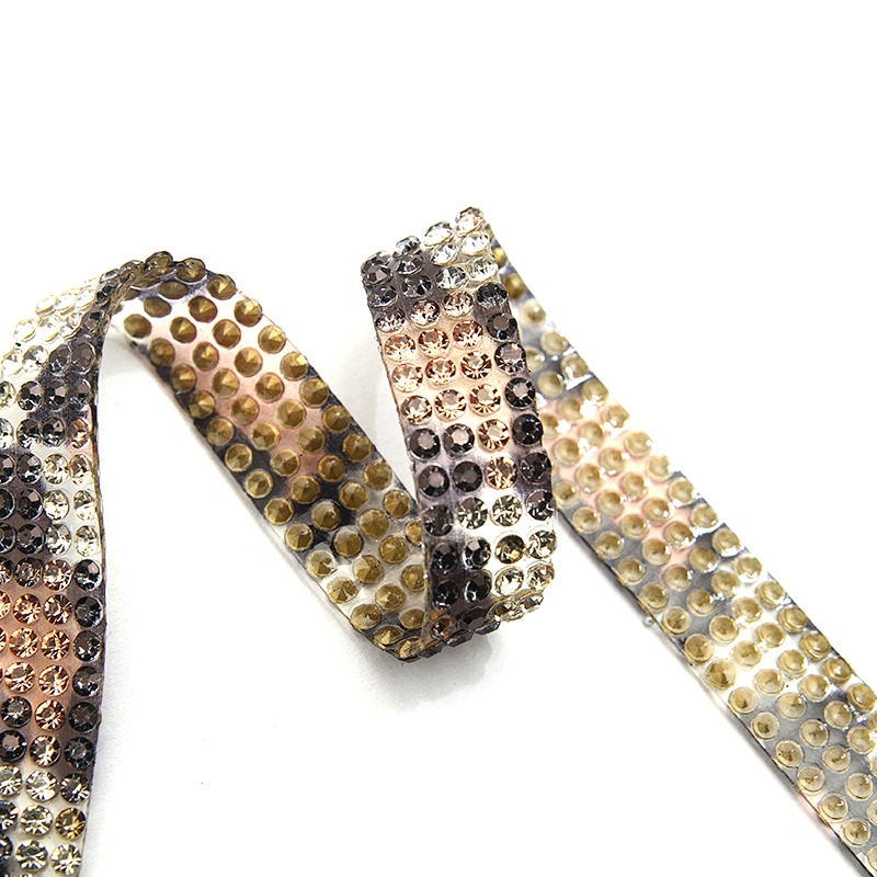 wholesale hot fix tape with rhinestone hot fix trimming chain glitter trim for DIY garment dresses Accessories