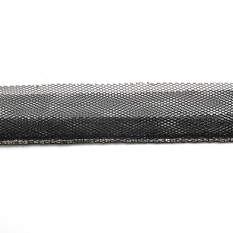 Wholesale Chain lace trim rhinestone 2.1 cm Sew-On lace trim Polyester net mesh Lace trimmings for clothes  Accessories