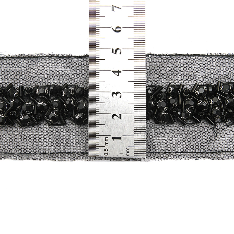 kavatar  wholesale new Handmade Bead lace Embroidered Tulle Trim wedding with Accessories Beads Crystals & Rhinestones