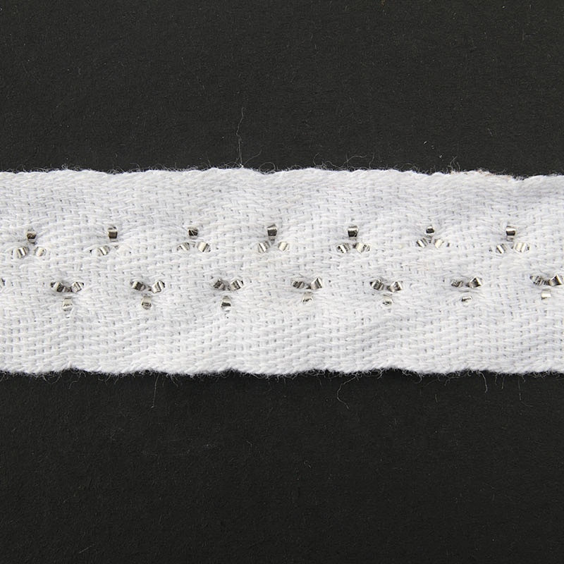 wholesale custom beaded ribbon trim lace trim ribbon handmade beads lace sew on Clothes Design Lace Trims
