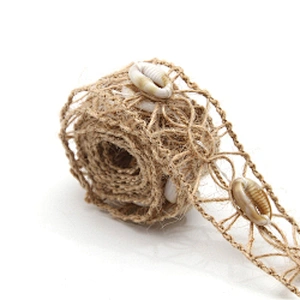 Shell shape Wholesale Personalized Multi lace trim pearl Embroidery Ribbon Cotton Ribbon trims and garment accessories