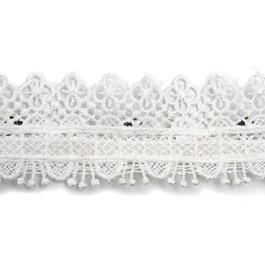 Wholesale sequins Lace Trim Water soluble lace white bridal lace trim Embroidery Sequin Tape For Dress cheap