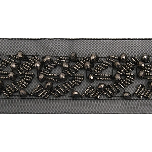 kavatar  wholesale new Handmade Bead lace Embroidered Tulle Trim wedding with Accessories Beads Crystals & Rhinestones