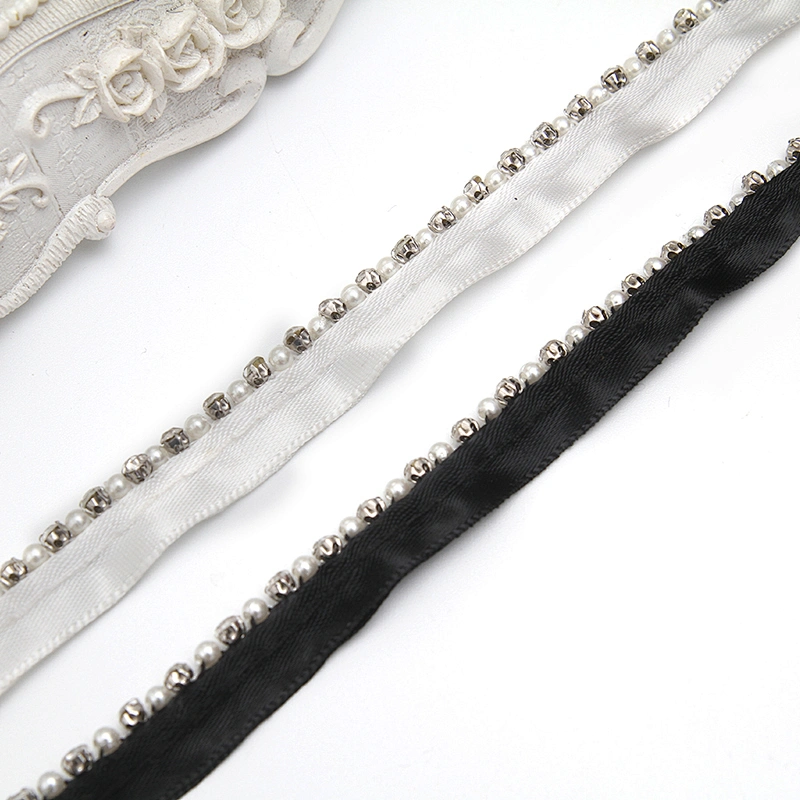 kavatar  wholesale new Handmade Bead lace Embroidered Tulle Trim wedding with Accessories Beads Crystals & Rhinestones