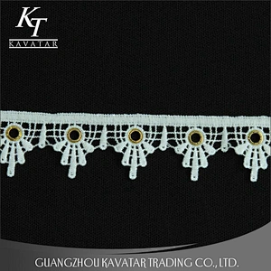 Fashion styles cotton lace trim cotton eyelet lace trim Eyelet belt