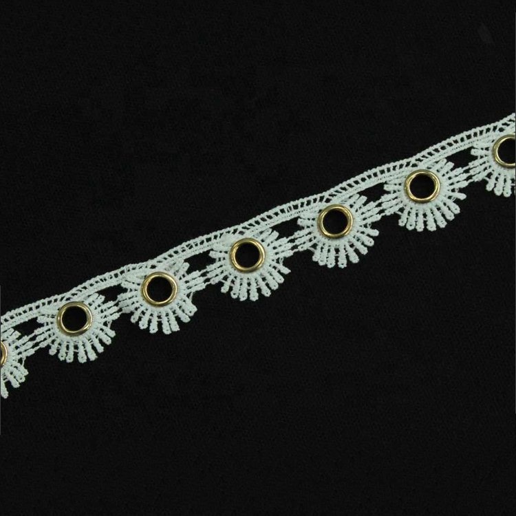 Wholesale Latest Design 2.5cm Eyelet Lace Trimming Eyelet belt