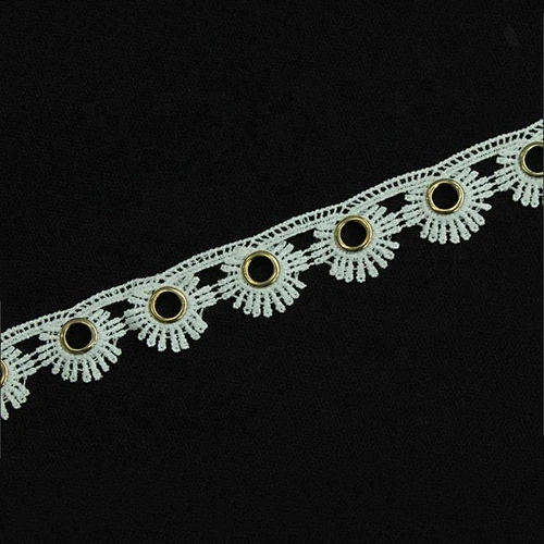 Wholesale Latest Design 2.5cm Eyelet Lace Trimming Eyelet belt