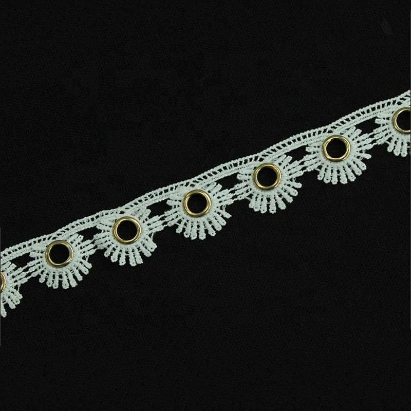 Wholesale Latest Design 2.5cm Eyelet Lace Trimming Eyelet belt