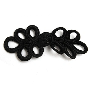 Chinese knot button frog closure style Handmade clasp High-end belt dress decorative buckle gold  nine hole lute plate buckle