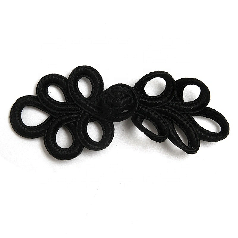 Chinese knot button frog closure style Handmade clasp High-end belt dress decorative buckle gold  nine hole lute plate buckle