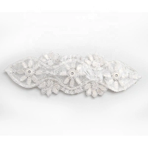 Christmas Cherry Flower Decorative Sew on Rhinestone Beaded Patches Wholesale patches for clothing
